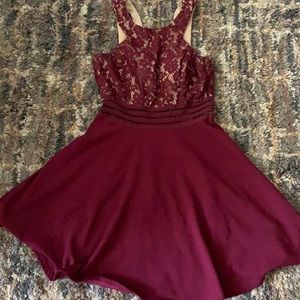 maroon dress